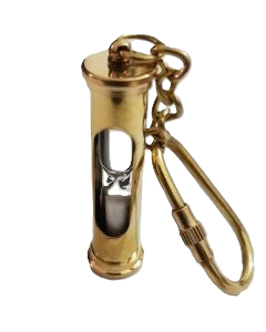 Customised Metallic Hour Glass Keyring