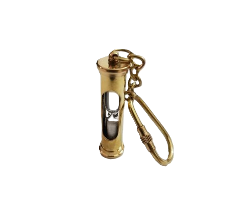 Customised Metallic Hour Glass Keyring